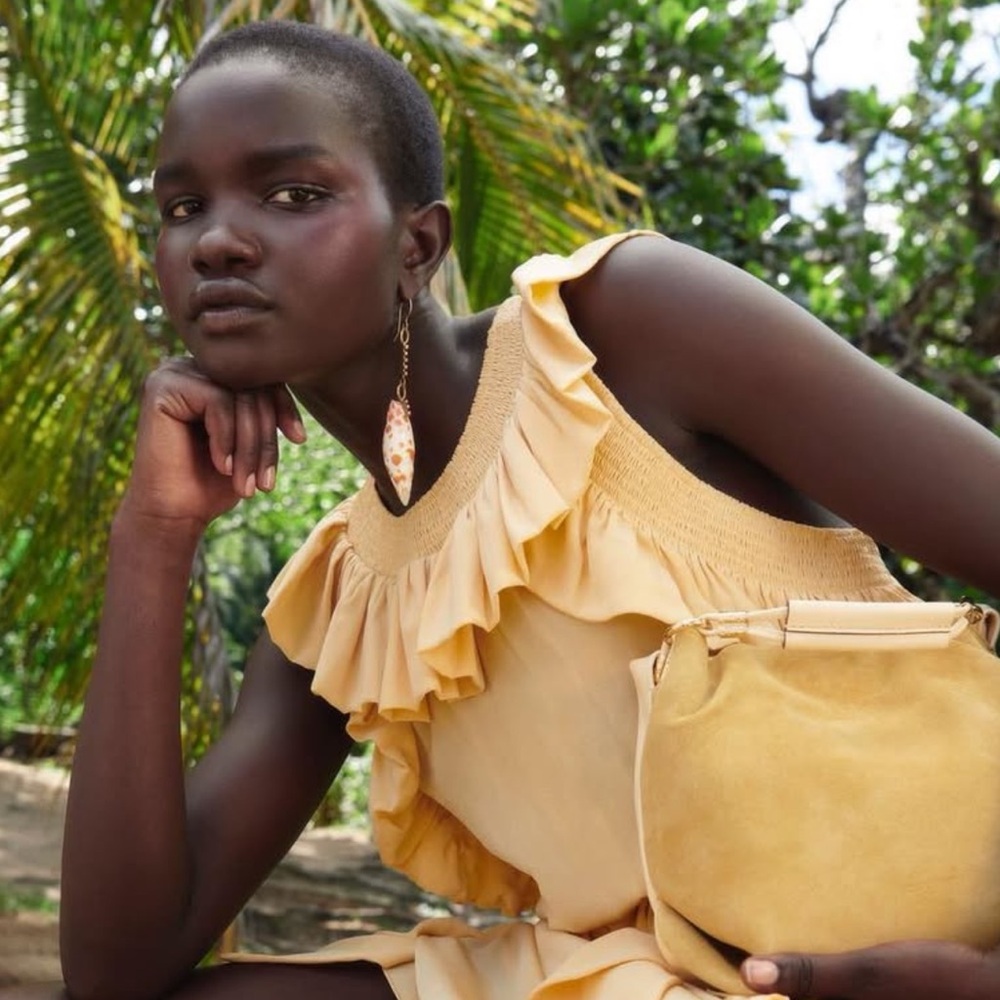 Ulla Johnson Medium Shell Drop Earrings Orange Mi… - image 6